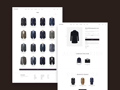 men's clothing concept catalog concept design figma logo minimal typography ui ux website