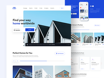 Real Estate - Website Concept architecture clean home house landingpage minimal modern modern house real estate simple ui webdesign