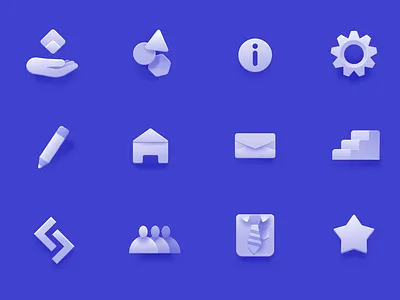 Icons for tech startup blue icon icon design iconography