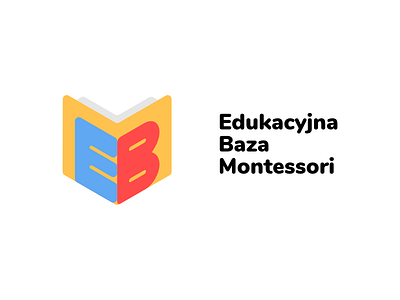 EBM Logo branding clean design flat illustration isometric logo vector