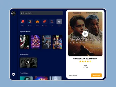 Movie App for Ipad - UI exploration app app design application booking card cinema clean concept design exploration figma interface ios ipad ipad app ipad pro minimal movie netflix ui