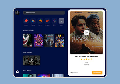 Movie App for Ipad - UI exploration app app design application booking card cinema clean concept design exploration figma interface ios ipad ipad app ipad pro minimal movie netflix ui