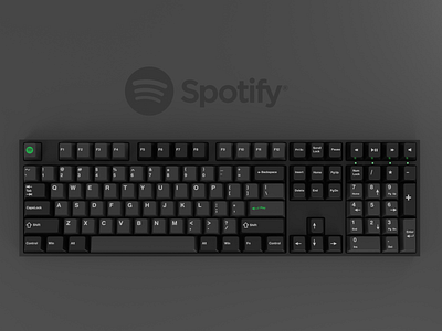 Brands as keyboards #2: Spotify 3d 3d render blender keyboard keycaps spotify