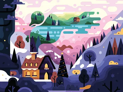 'Tis the season 2d christmas drawing graphic design illustration illustrator vector winter