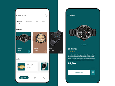 watch adobe xd design ecommerce mobile ui uiux ux watch