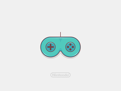 Nintendo Gamepad app buttons clean console controller design flat gamepad icons illustration joypad joystick minimal nintendo retro snes ui ux vector video games
