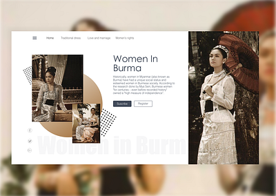Women in Burma art character creative design myanmar sketchapp uidesign webdesign website website design woman