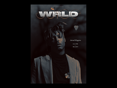 R.I.P. Juice WRLD | A4 poster custom font custom type design graphic design illustration juice logo photoshop poster rip typography vector wrld