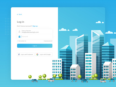 Log in & Sign up | Property Management building design form illustration illustrator log in login login design login form login page login screen property property management sign sign in sign up signup ui vector