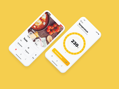 Smart oven app concept application cooking design iphone mockup mobile app design oven smarthome ui ux