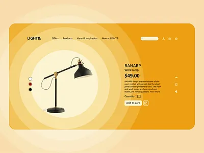 E-Commerce Shop | Daily UI 012 creative design ecommerce ecommerce design ecommerce shop lamp product design product page shop ui ui ux ui design uidesign uiux web design webdesign website