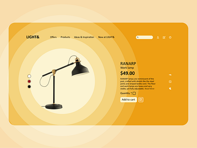 E-Commerce Shop | Daily UI 012 creative design ecommerce ecommerce design ecommerce shop lamp product design product page shop ui ui ux ui design uidesign uiux web design webdesign website