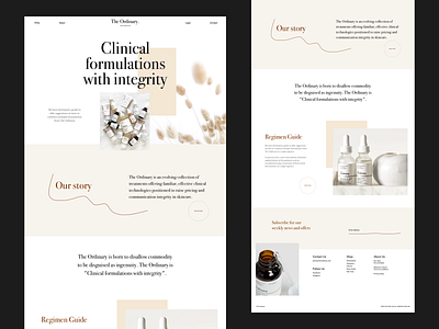 The Ordinary Website Concept ecommerce ecommerce design editorial fashion layout minimal modern serif typography web design website whitespace