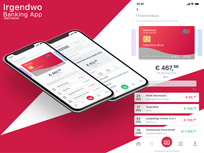 Irgendwo - A banking app app appdesign bank banking banking app branding design deutsch figma german germany graphicdesign illustration ios mockup ui ux