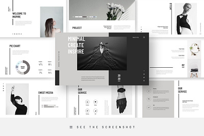 Inspire Minimal PowerPoint Template branding design design template graphic design graphicdesign graphics keynote keynote design keynote presentation minimal minimalism powerpoint powerpoint template screen design slide slides template ui ui design ux