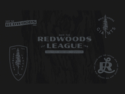 Save the Redwoods League badge badge logo league redwoods secret society tree