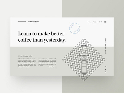 Brand experiments — part 06 aeropress blog blog design brand identity cafe clean ui coffee earthy figma landing page minimal minimalism minimalistic ogg simple ui web design webflow website design