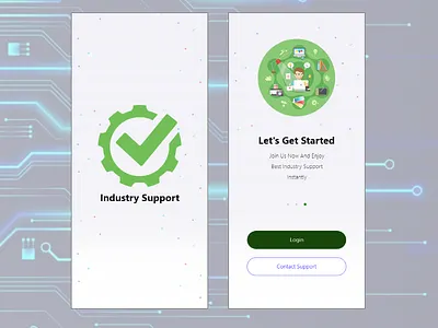 Industry Support Shot #1 abdellatief ahq android app branding colorful design ios logo qwhayf ui ux