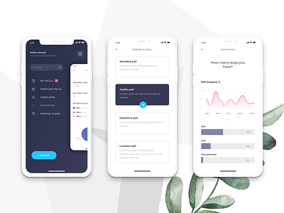 Poll application - in progress apple application application design application ui ios mobile mobile app design mobile design ui ui design uidesign ux