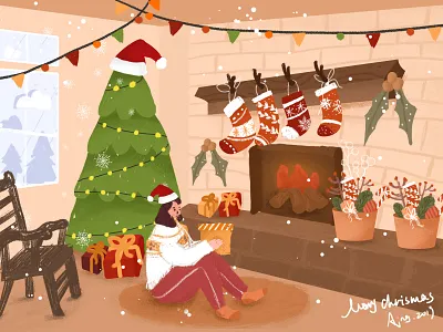 Merry Christmas~ branding illustration logo ui