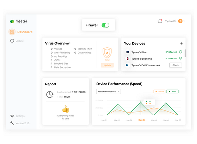 Maater Dashboard clean clean design dashboard desktop ux ui ux ui virus