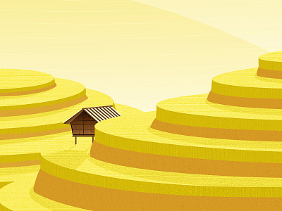 Mu Cang Chai terraces - Ruộng bậc thang Mù Cang Chải illustration minimal minimal illustration minimalist illustration mucangchai nguyentantai terraces texture illustration textures vector vector illustration vietnam vietnam designer vietnam illustration