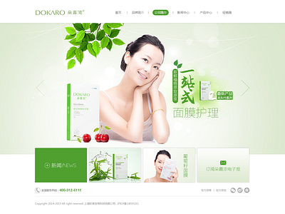 Facial Mask web design