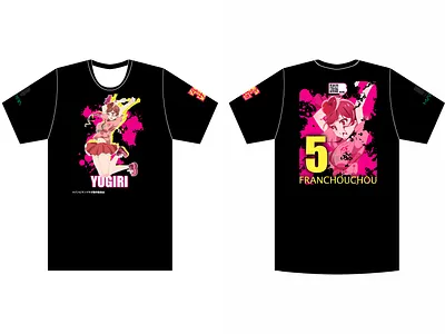 Zombieland Saga Yugiri Black Tee anime manga shirt shirt design zombieland saga