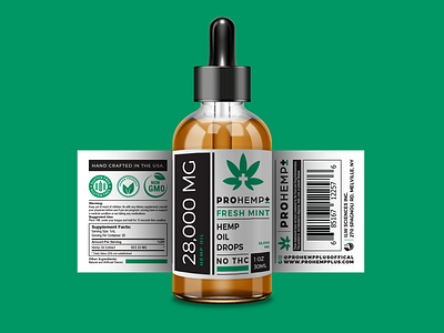 Pro Hemp Plus Label Design brand branding graphic artist graphic design hemp label design logo package design vector