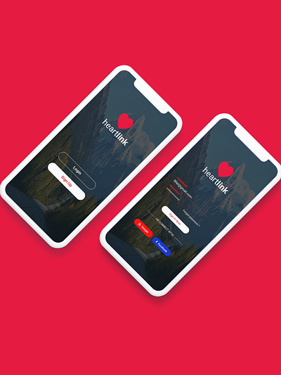 Heart link App design ui