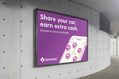 Getaround transit ad campaign out of home