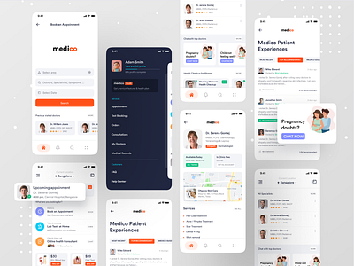 Medical App chat app doctor app dribbble best shot health health app health care healthcare hospital hospital app medical medical app medical care medical design medical logo medico ofspace ofspace inside pregnancy