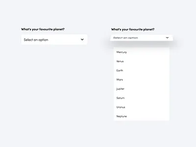 Awning style dropdown css ui web webui