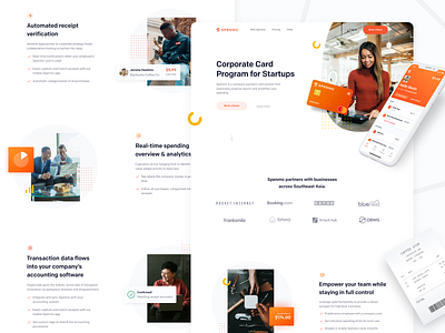 Spenmo - Website Concept 02 credit card homepage interface landing page receipt ui webdesign website concept website design