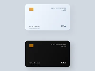 Clean Credit Cards design cards concept mockup