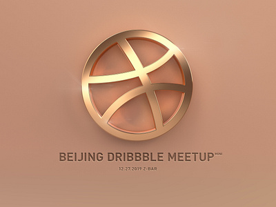 Beijing Dribbble Meetup: mini 3d art beijing dribbble gold golden meetup rose