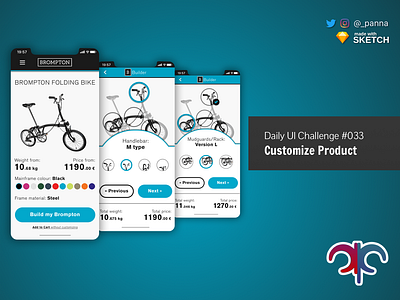 Daily UI Challenge #033: Customize Product app challenge daily ui daily ui challenge dailyui ui ui challenge