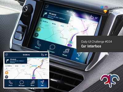 Daily UI Challenge #034: Car Interface car interface challenge daily ui daily ui challenge dailyui design ui challenge ui design