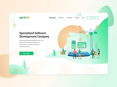 Apriorit Redesign - Software Development Company apriorit colors development fancy illustration redesign typogaphy ui ux vector web design