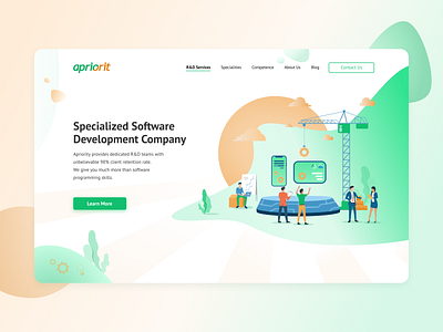 Apriorit Redesign - Software Development Company apriorit colors development fancy illustration redesign typogaphy ui ux vector web design