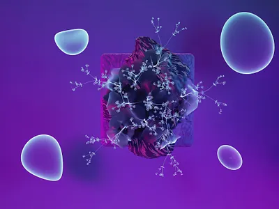 Abstract Coral abstract abstract art art branding c4d cinema4d coral illustration minimal minimalism nature perspective purple render shapes ui