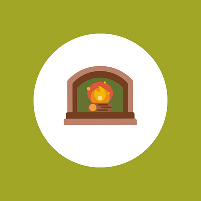 100 days of vector illustration day 64 100 days of illustration 100daychallenge 100days adobe illustrator autumn autumn collection cozy design detail illustration fire fireplace illustration vector vector illustration