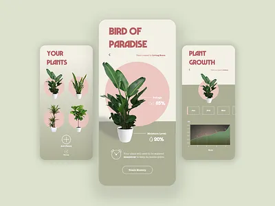 Indoor Plant Tracker dailyui design indoor plant tracker ui ux