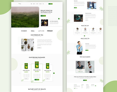 Tea UI Design design home page design tea website design ui uidesign web website ui design