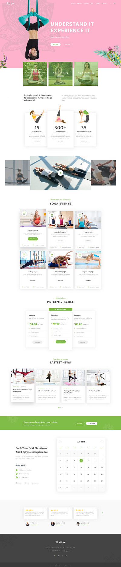 Agoy - Yoga WP Theme business creative design gallery modern portfolio webdesign webdevelopment wordpress wordpress development yoga