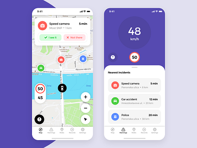 Navigation app adobe xd app app design clean distance ios iphone iphone x map mobile mobile app mobile ui navigation navigation app navigator simple speed ui ux