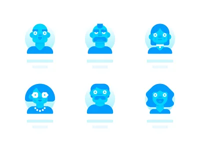 Avatars affinity designer avatar avatar icons blue face icon illustration madeinaffinity userpic userprofile vector