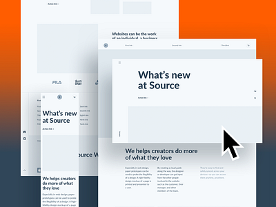 Source Wireframes Samples design flat interface minimal ui web web design webdesign website