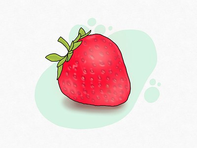Strawberry adobe art drawing fruit illustration illustrator strawberry vector