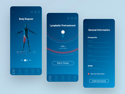 Light Therapy App body dashboad diagram health health app human human body medical mobile app mobile app design sign up signup stopwatch therapy timer ui ux uiux